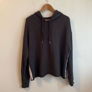 Aerie Textured Oversized Cotton Blend Black And White Aerie Sweatshirt Size XL